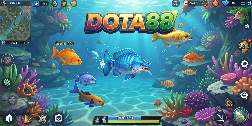 Tampilan screenshot DOTA88 saat gameplay Tembak Ikan yang seru.