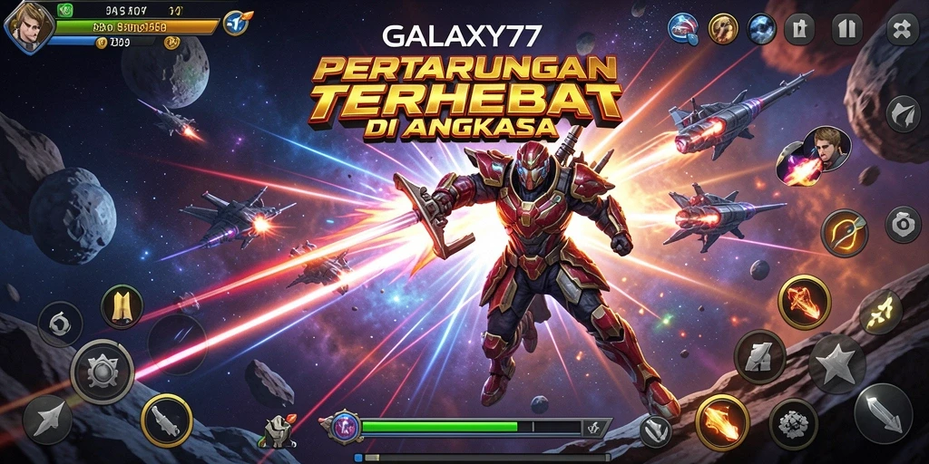 Tampilan luar angkasa yang menakjubkan dalam pertempuran intens.