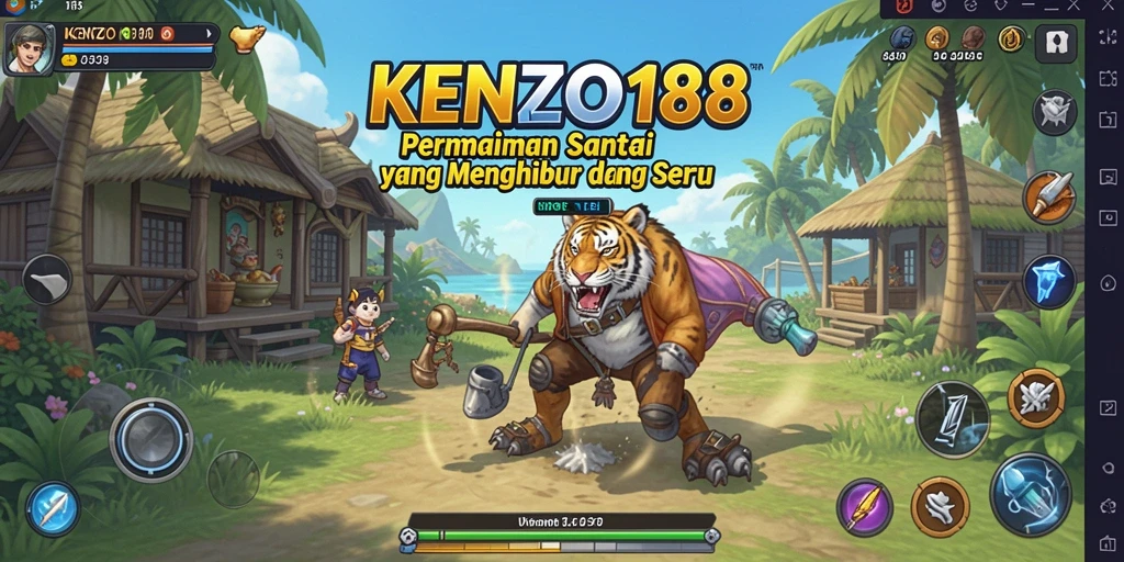 Tampilan gameplay KENZO188 yang penuh warna dan menarik.