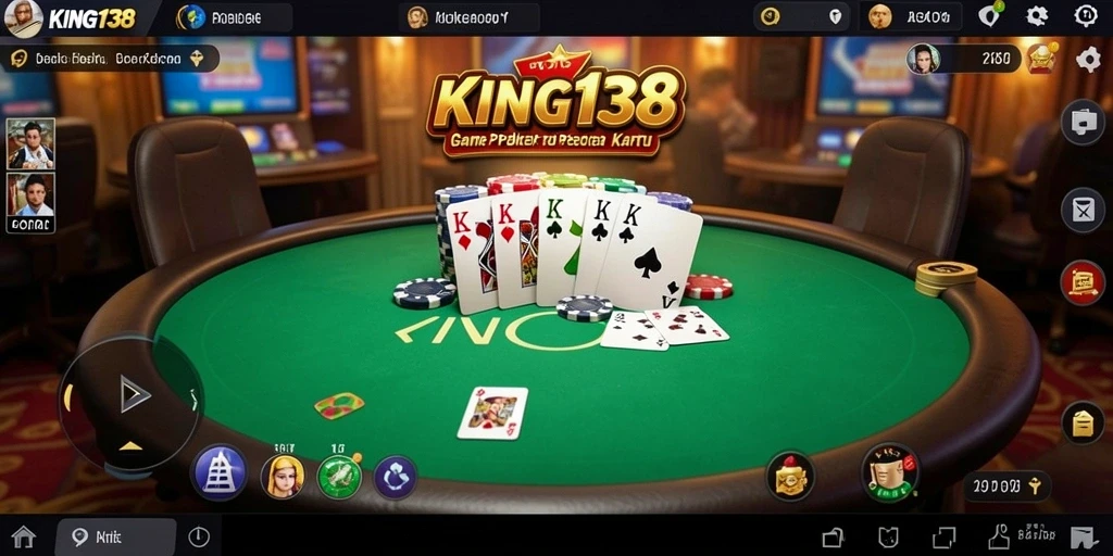 Tampilan menarik dari gameplay Poker di KING138.