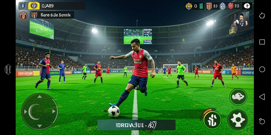 Screenshot OJA89 menampilkan aksi penuh semangat di lapangan sepak bola.