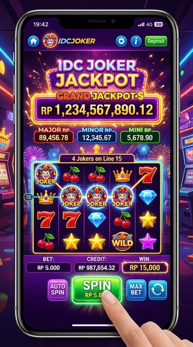 Screenshot antarmuka aplikasi idcjoker yang intuitif.